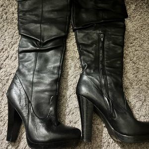 Jessica Simpson leather knee boots